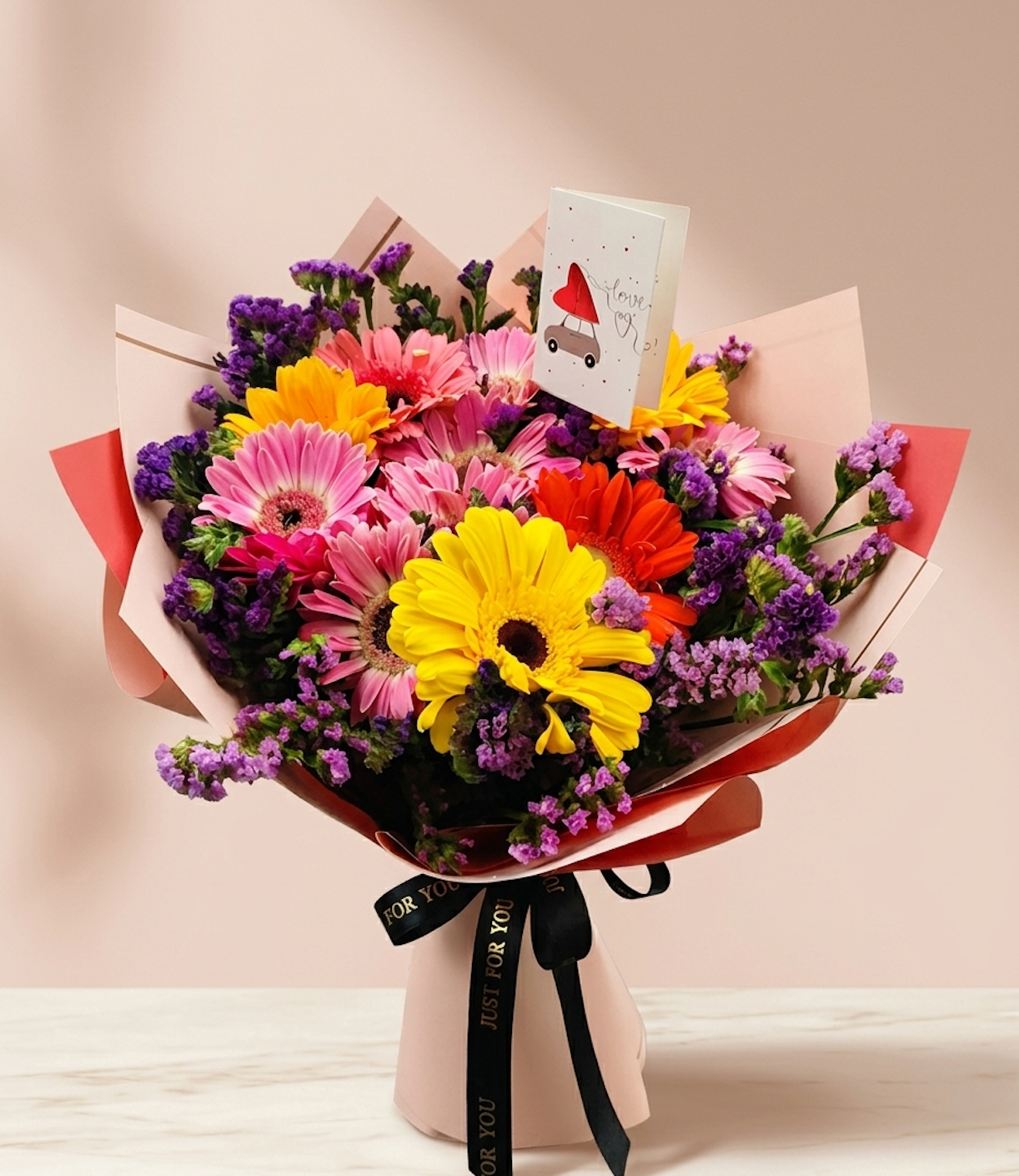 12 Gerberas con Estatil