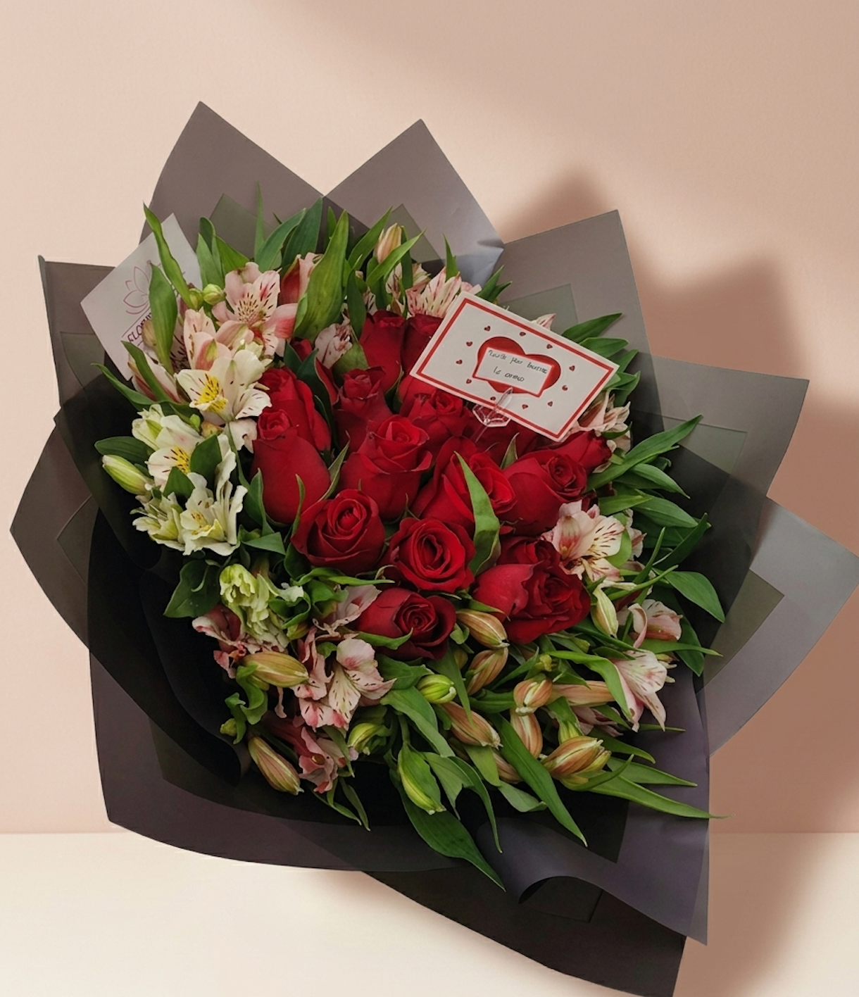 Ramo 12 Rosas con Astromelia