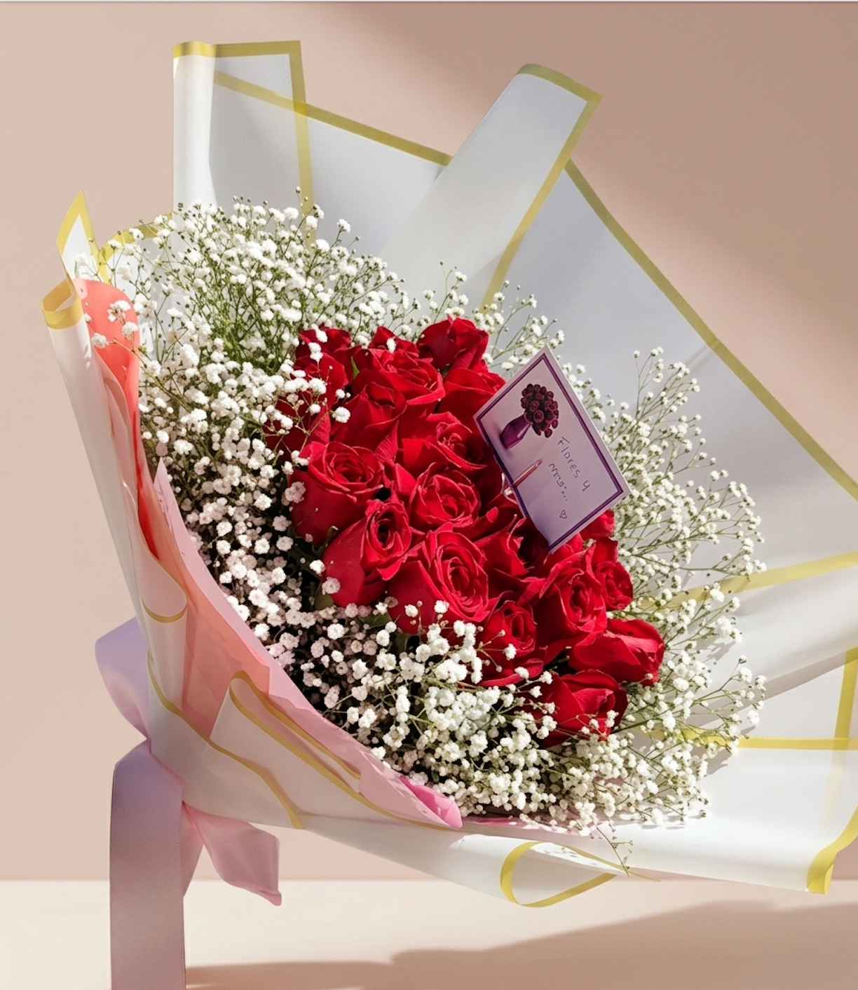 Ramo 12 Rosas con Gipso
